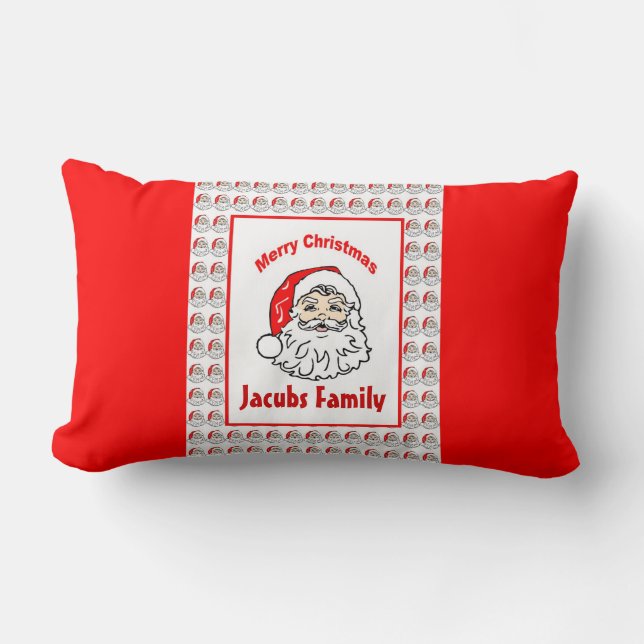 Personalisierter Santa Claus Pillow Lendenkissen (Vorderseite)