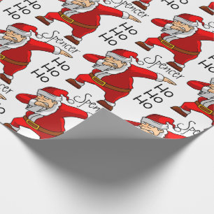 Personalisierter Santa Dabbing Geschenkpapier