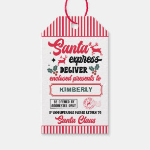 Personalisierter Santa Express Weihnachtsname Geschenkanhänger