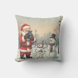 Personalisierter Santa-Fotograf & Schneemann-Selfi Kissen