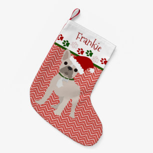 Personalisierter Santa French Bulldog Kleiner Weihnachtsstrumpf