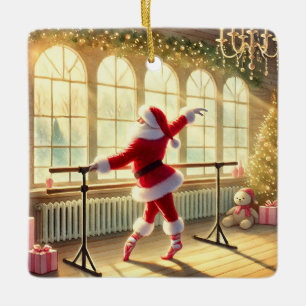Personalisierter Santa-Lieblings-Barre-Lehrer Keramikornament