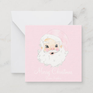 Personalisierter Santa Rosa Hut Preppy Watercolor Mitteilungskarte