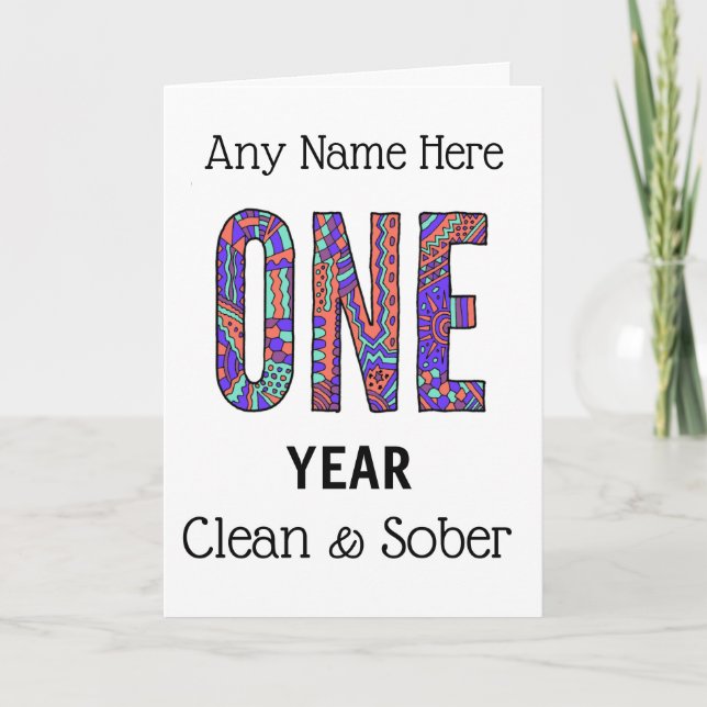 Personalisierter, sauberer Geburtstag Karte (Vorderseite)