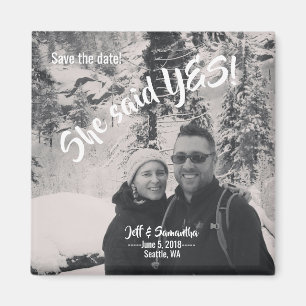 Personalisierter Save the Date Magnet