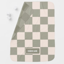 Personalisierter Schachbrettkäfig Pistachio Green