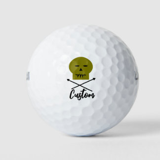 Personalisierter Schädel und Kreuzknochen Golfball