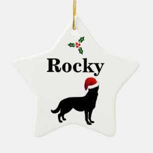 Personalisierter Schäferhund-Hund Keramik Ornament
