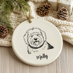 Personalisierter Schäferhund-Hund-Weihnachten Keramik Ornament