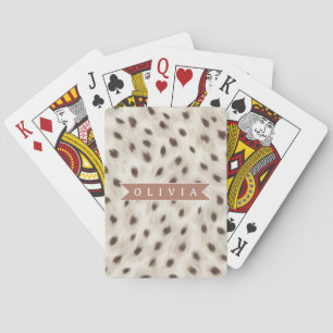 Personalisierter Schicker Neutraler Leopard Tierdr Spielkarten