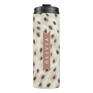 Personalisierter Schicker Neutraler Leopard Tierdr Thermosbecher