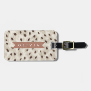 Personalisierter Schicker Neutraler Leoparden-Tier Gepäckanhänger