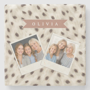 Personalisierter Schicker Neutraler Leoparden-Tier Steinuntersetzer