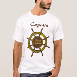 Personalisierter Schiffsführer Name Anchor T - Shi T-Shirt