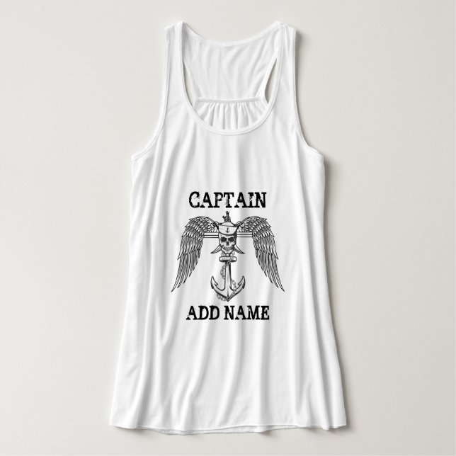 Personalisierter Schiffsführer Tank Top (Design Vorderseite)