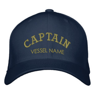 Personalisierter Schiffsname Captain Hat Bestickte Kappe