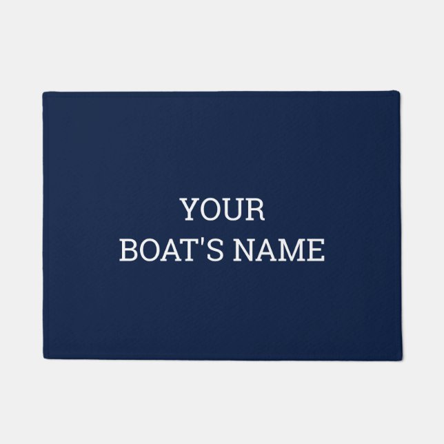 Personalisierter Schiffsname Dock Mat Fußmatte (Vorderseite)