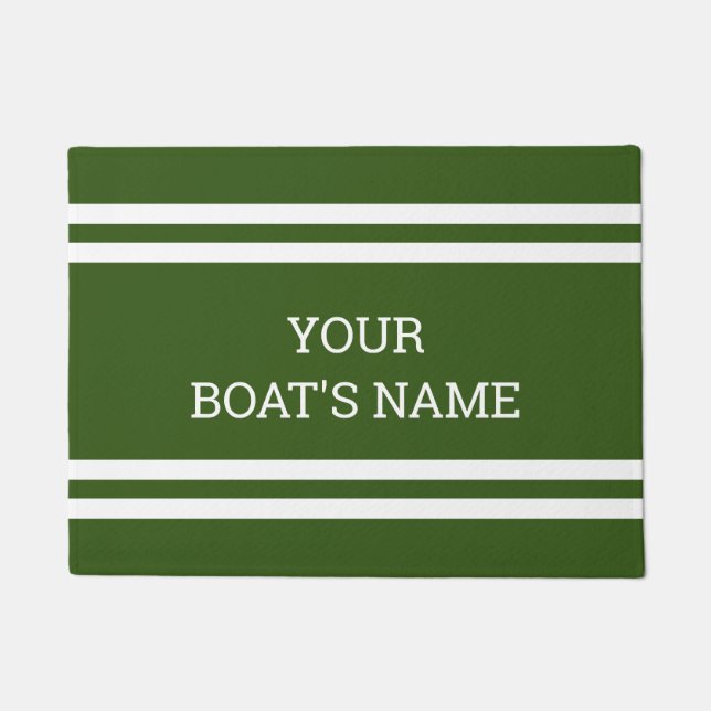 Personalisierter Schiffsname Dock Mat Fußmatte (Vorderseite)