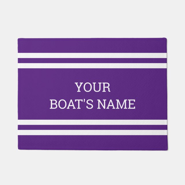 Personalisierter Schiffsname Dock Mat Fußmatte (Vorderseite)