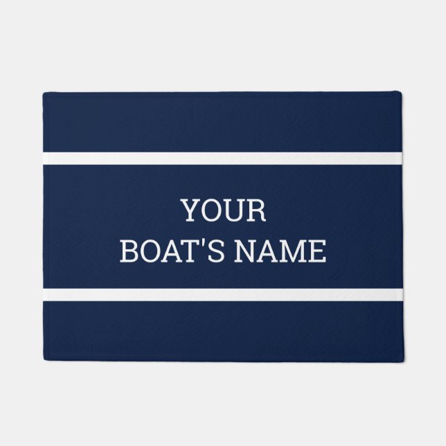 Personalisierter Schiffsname Dock Mat Fußmatte (Vorderseite)