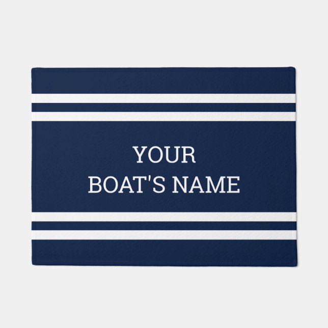 Personalisierter Schiffsname Dock Mat Fußmatte (Vorderseite)