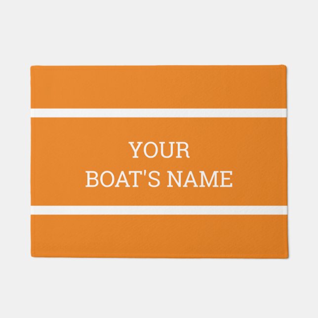 Personalisierter Schiffsname Dock Mat Fußmatte (Vorderseite)