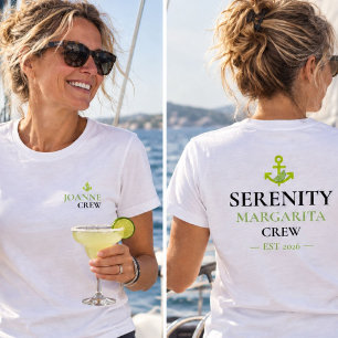 Personalisierter Schiffsname Margarita Crew Nautic T-Shirt