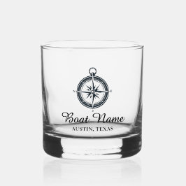 Personalisierter Schiffsname Whiskyglas