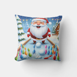 Personalisierter schlagender Weihnachtsmann-Bowlin Kissen