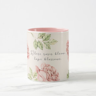 Personalisierter Schlamm mit Rose Tasse