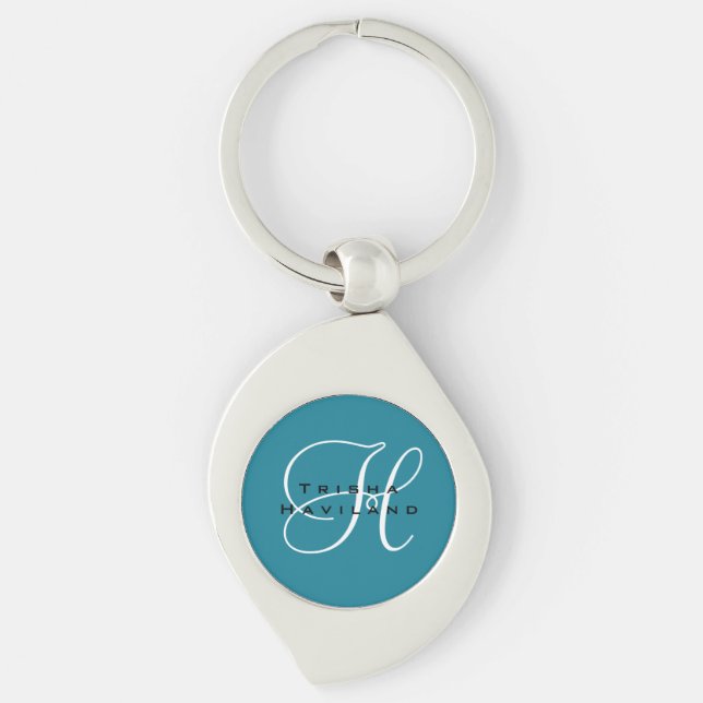 Personalisierter Schlüsselanhänger mit Monogramm (Vorderseite)