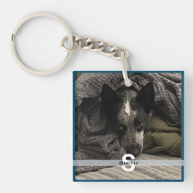 Personalisierter Schlüsselanhänger mit zwei Fotos  (Vorderseite)