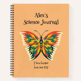 Personalisierter Schmetterling, farbiges Schmetter Notizbuch