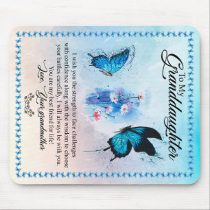 Personalisierter Schmetterling für meine Enkelin Mousepad