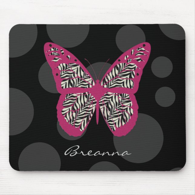 Personalisierter Schmetterling Mousepad (Vorne)