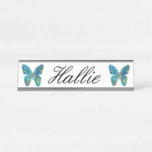 Personalisierter Schmetterling Schreibtischnamensplakette