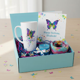 Personalisierter Schmetterling-Splatter   Milchtasse
