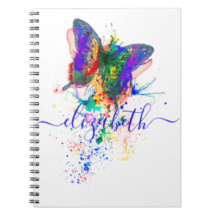 Personalisierter Schmetterling-Splatter   Notizblock