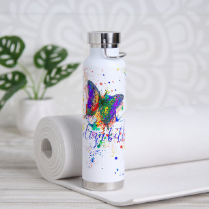Personalisierter Schmetterling-Splatter    Trinkflasche