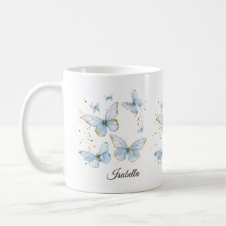 PERSONALISIERTER Schmetterlingsbecher, Süßer Rosa Kaffeetasse