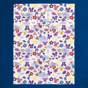 Personalisierter Schmetterlingsgarten Spaß Formen Fleecedecke