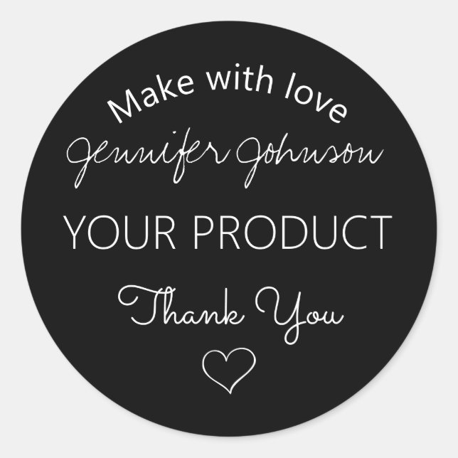 Personalisierter Schmuckdesign Klassischer Rundauf Runder Aufkleber (Vorderseite)