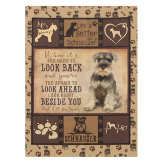 Personalisierter Schnauzer Dog Blanket Geschenk, H Tischdecke