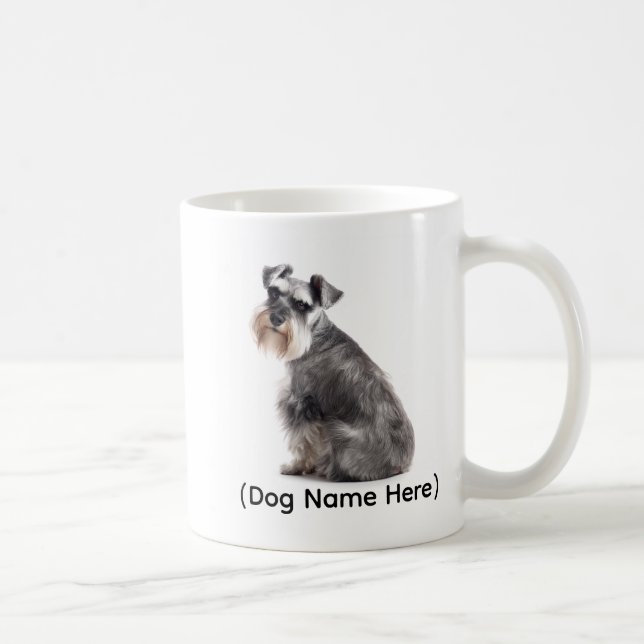Personalisierter Schnauzer „Ich besitze dich“ Kaffeetasse (Rechts)