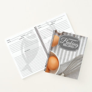 Personalisierter Schneebesen für Familienrezepte Notizbuch