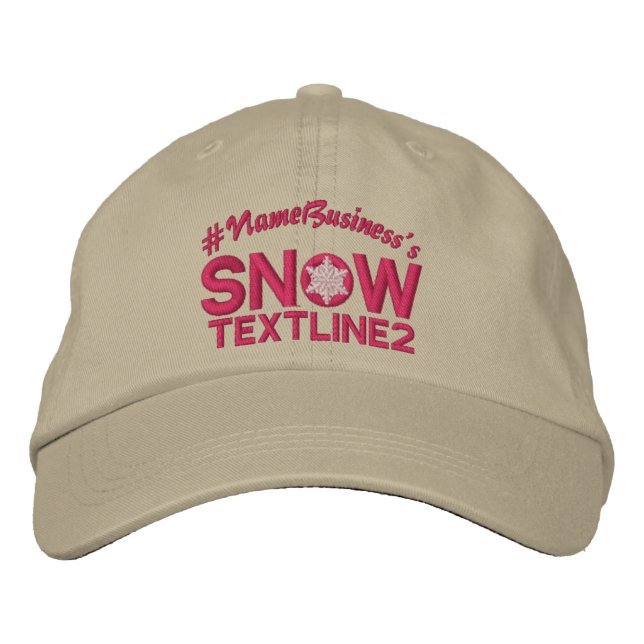 Personalisierter Schneeflocken, bestickt Bestickte Baseballkappe (Vorderseite)
