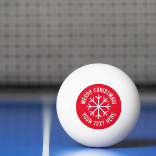 Personalisierter Schneeflocken Weihnachtstisch Tischtennisball