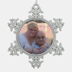 Personalisierter Schneeflockenschmuck Schneeflocken Zinn-Ornament