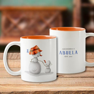 Personalisierter Schneemann für Oma Zweifarbige Tasse