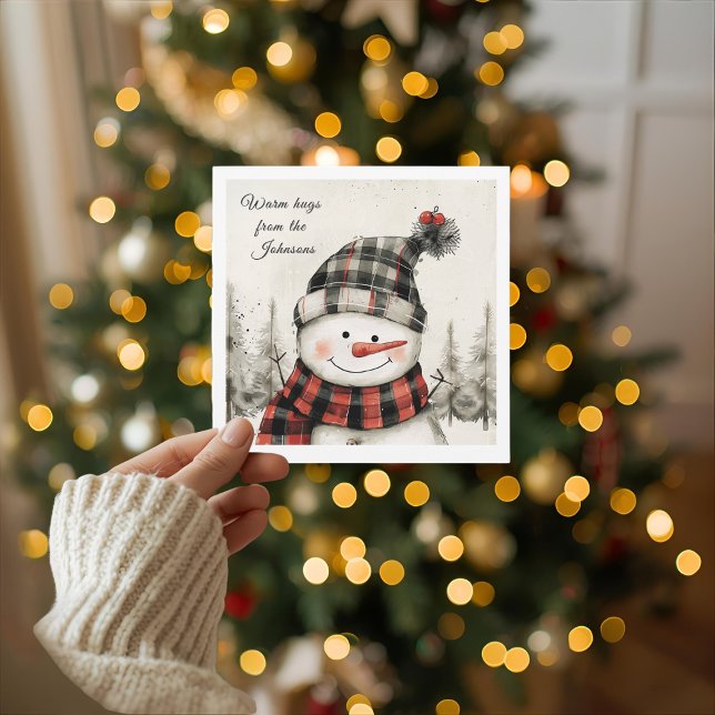 Personalisierter Schneemann-Weihnachten mit Famili (Von Creator hochgeladen)